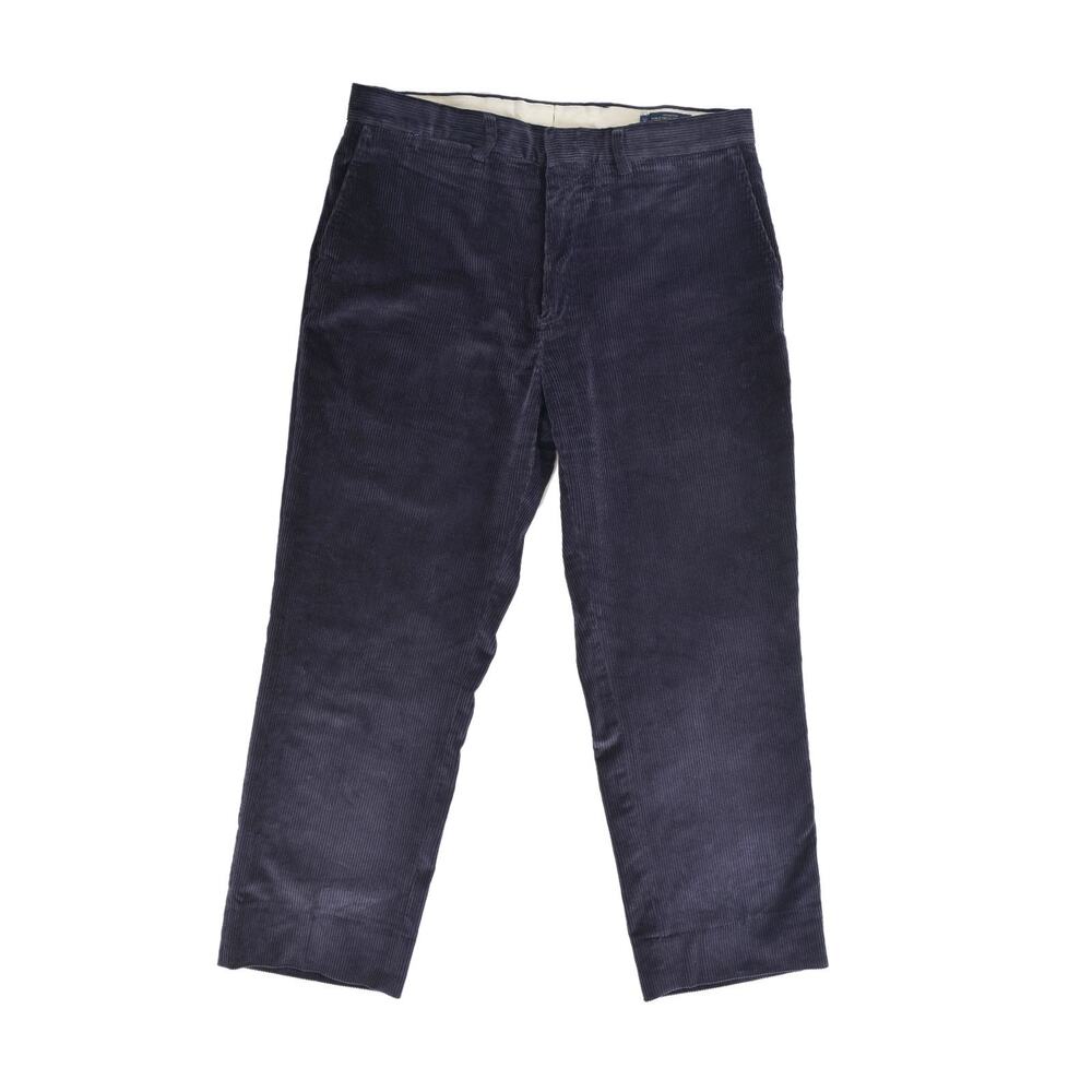 J. Press Navy Cotton Wide Wale Corduroy Flat Front Trousers Pants 36x29